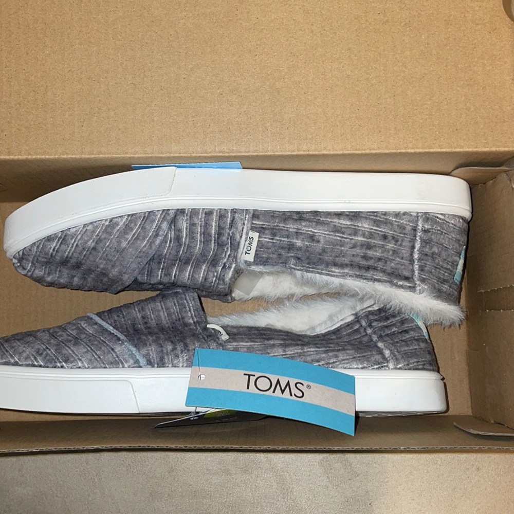 Toms slip on shoes faux fur